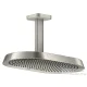 Hansgrohe AXOR SHOWERSPHERE 37x22 cm-es 2 jet mennyezeti esőztető zuhanykarral, alaptest nélkül, rozsdamentes acél hatású 39757800