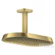 Hansgrohe AXOR SHOWERSPHERE 37x22 cm-es 2 jet mennyezeti esőztető zuhanykarral, alaptest nélkül, szálcsiszolt sárgaréz 39757950