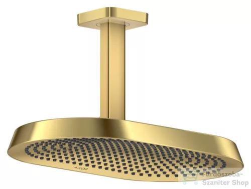 Hansgrohe AXOR SHOWERSPHERE 37x22 cm-es 2 jet mennyezeti esőztető zuhanykarral, alaptest nélkül, polírozott arany hatású 39757990
