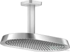 Hansgrohe AXOR SHOWERSPHERE Ecosmart 37x22 cm-es 2 jet mennyezeti esőztető zuhanykarral, alaptest nélkül, króm 39758000