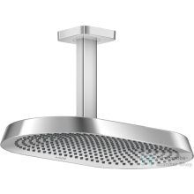   Hansgrohe AXOR SHOWERSPHERE Ecosmart 37x22 cm-es 2 jet mennyezeti esőztető zuhanykarral, alaptest nélkül, króm 39758000