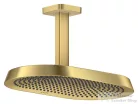 Hansgrohe AXOR SHOWERSPHERE Ecosmart 37x22 cm-es 2 jet mennyezeti esőztető zuhanykarral, alaptest nélkül, szálcsiszolt arany hatású 39758250