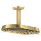 Hansgrohe AXOR SHOWERSPHERE Ecosmart 37x22 cm-es 2 jet mennyezeti esőztető zuhanykarral, alaptest nélkül, szálcsiszolt arany hatású 39758250