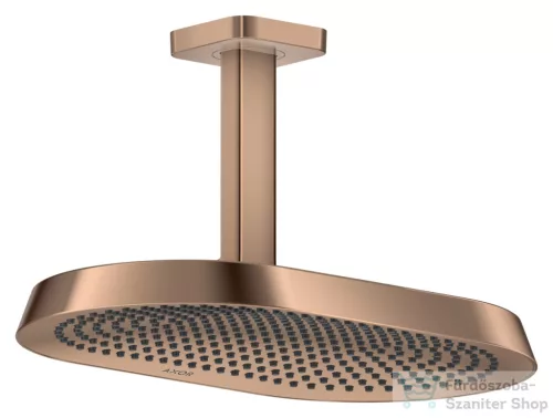 Hansgrohe AXOR SHOWERSPHERE Ecosmart 37x22 cm-es 2 jet mennyezeti esőztető zuhanykarral, alaptest nélkül, polírozott vörös arany hatású 39758300