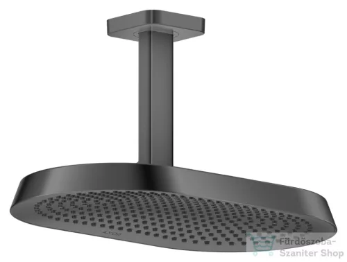 Hansgrohe AXOR SHOWERSPHERE Ecosmart 37x22 cm-es 2 jet mennyezeti esőztető zuhanykarral, alaptest nélkül, polírozott fekete króm 39758330