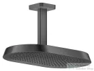 Hansgrohe AXOR SHOWERSPHERE Ecosmart 37x22 cm-es 2 jet mennyezeti esőztető zuhanykarral, alaptest nélkül, szálcsiszolt fekete króm 39758340
