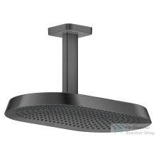   Hansgrohe AXOR SHOWERSPHERE Ecosmart 37x22 cm-es 2 jet mennyezeti esőztető zuhanykarral, alaptest nélkül, szálcsiszolt fekete króm 39758340