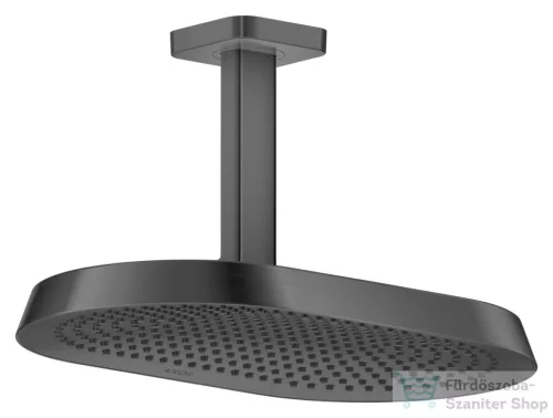 Hansgrohe AXOR SHOWERSPHERE Ecosmart 37x22 cm-es 2 jet mennyezeti esőztető zuhanykarral, alaptest nélkül, szálcsiszolt fekete króm 39758340