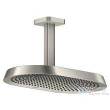   Hansgrohe AXOR SHOWERSPHERE Ecosmart 37x22 cm-es 2 jet mennyezeti esőztető zuhanykarral, alaptest nélkül, rozsdamentes acél hatású 39758800