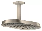 Hansgrohe AXOR SHOWERSPHERE Ecosmart 37x22 cm-es 2 jet mennyezeti esőztető zuhanykarral, alaptest nélkül, szálcsiszolt nikkel 39758820