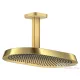 Hansgrohe AXOR SHOWERSPHERE Ecosmart 37x22 cm-es 2 jet mennyezeti esőztető zuhanykarral, alaptest nélkül, polírozott arany hatású 39758990