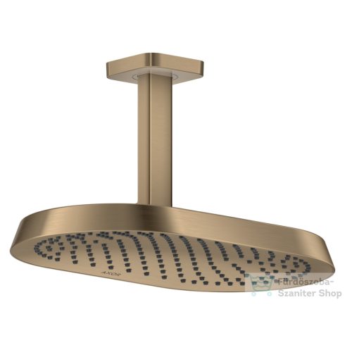 Hansgrohe AXOR SHOWERSPHERE 37x22 cm-es 1 jet mennyezeti esőztető zuhanykarral, szálcsiszolt bronz 39760140