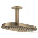 Hansgrohe AXOR SHOWERSPHERE 37x22 cm-es 1 jet mennyezeti esőztető zuhanykarral, szálcsiszolt bronz 39760140