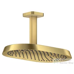   Hansgrohe AXOR SHOWERSPHERE 37x22 cm-es 1 jet mennyezeti esőztető zuhanykarral, szálcsiszolt arany hatású 39760250