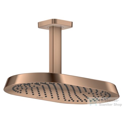 Hansgrohe AXOR SHOWERSPHERE 37x22 cm-es 1 jet mennyezeti esőztető zuhanykarral, polírozott vörös arany hatású 39760300
