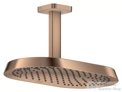 Hansgrohe AXOR SHOWERSPHERE 37x22 cm-es 1 jet mennyezeti esőztető zuhanykarral, polírozott vörös arany hatású 39760300