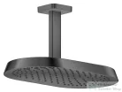 Hansgrohe AXOR SHOWERSPHERE 37x22 cm-es 1 jet mennyezeti esőztető zuhanykarral, polírozott fekete króm 39760330