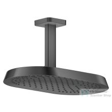   Hansgrohe AXOR SHOWERSPHERE 37x22 cm-es 1 jet mennyezeti esőztető zuhanykarral, szálcsiszolt fekete króm 39760340