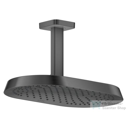Hansgrohe AXOR SHOWERSPHERE 37x22 cm-es 1 jet mennyezeti esőztető zuhanykarral, szálcsiszolt fekete króm 39760340