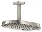 Hansgrohe AXOR SHOWERSPHERE 37x22 cm-es 1 jet mennyezeti esőztető zuhanykarral, rozsdamentes acél hatású 39760800