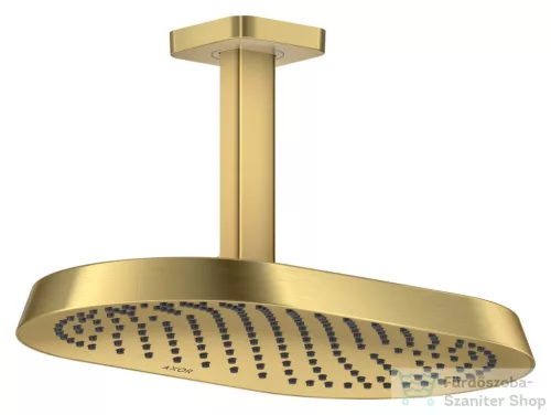 Hansgrohe AXOR SHOWERSPHERE Ecosmart 37x22 cm-es 1 jet mennyezeti esőztető zuhanykarral, szálcsiszolt arany hatású 39761250
