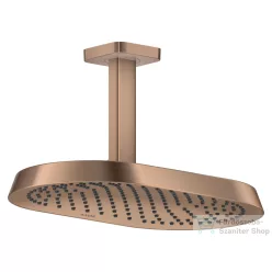   Hansgrohe AXOR SHOWERSPHERE Ecosmart 37x22 cm-es 1 jet mennyezeti esőztető zuhanykarral, szálcsiszolt vörös arany hatású 39761310