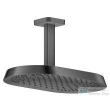   Hansgrohe AXOR SHOWERSPHERE Ecosmart 37x22 cm-es 1 jet mennyezeti esőztető zuhanykarral, polírozott fekete króm 39761330