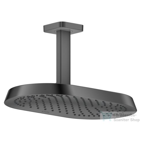 Hansgrohe AXOR SHOWERSPHERE Ecosmart 37x22 cm-es 1 jet mennyezeti esőztető zuhanykarral, polírozott fekete króm 39761330