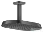 Hansgrohe AXOR SHOWERSPHERE Ecosmart 37x22 cm-es 1 jet mennyezeti esőztető zuhanykarral, szálcsiszolt fekete króm 39761340
