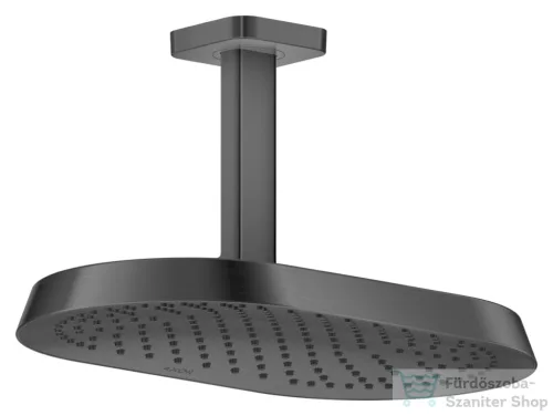 Hansgrohe AXOR SHOWERSPHERE Ecosmart 37x22 cm-es 1 jet mennyezeti esőztető zuhanykarral, szálcsiszolt fekete króm 39761340