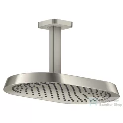   Hansgrohe AXOR SHOWERSPHERE Ecosmart 37x22 cm-es 1 jet mennyezeti esőztető zuhanykarral, rozsdamentes acél hatású 39761800