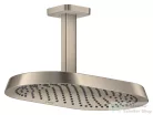 Hansgrohe AXOR SHOWERSPHERE Ecosmart 37x22 cm-es 1 jet mennyezeti esőztető zuhanykarral, szálcsiszolt nikkel 39761820