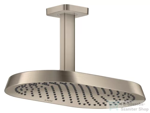 Hansgrohe AXOR SHOWERSPHERE Ecosmart 37x22 cm-es 1 jet mennyezeti esőztető zuhanykarral, szálcsiszolt nikkel 39761820