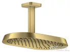 Hansgrohe AXOR SHOWERSPHERE Ecosmart 37x22 cm-es 1 jet mennyezeti esőztető zuhanykarral, szálcsiszolt sárgaréz 39761950