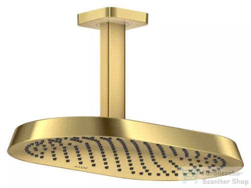 Hansgrohe AXOR SHOWERSPHERE Ecosmart 37x22 cm-es 1 jet mennyezeti esőztető zuhanykarral, polírozott arany hatású 39761990
