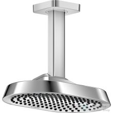   Hansgrohe AXOR SHOWERSPHERE 25x16 cm-es 1 jet mennyezeti esőztető zuhanykarral, króm 39763000