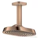 Hansgrohe AXOR SHOWERSPHERE 25x16 cm-es 1 jet mennyezeti esőztető zuhanykarral, polírozott vörös arany hatású 39763300