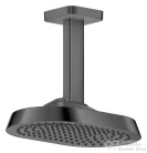 Hansgrohe AXOR SHOWERSPHERE 25x16 cm-es 1 jet mennyezeti esőztető zuhanykarral, polírozott fekete króm 39763330