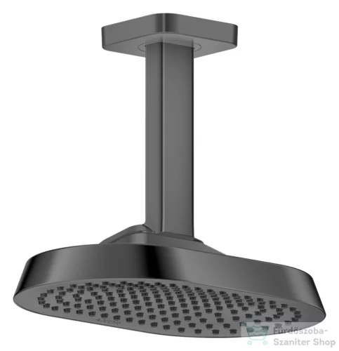 Hansgrohe AXOR SHOWERSPHERE 25x16 cm-es 1 jet mennyezeti esőztető zuhanykarral, polírozott fekete króm 39763330