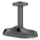 Hansgrohe AXOR SHOWERSPHERE 25x16 cm-es 1 jet mennyezeti esőztető zuhanykarral, polírozott fekete króm 39763330