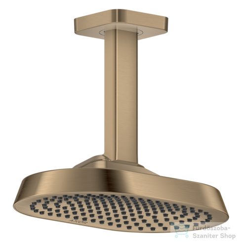 Hansgrohe AXOR SHOWERSPHERE Ecosmart 25x16 cm-es 1 jet mennyezeti esőztető zuhanykarral, szálcsiszolt bronz 39764140