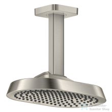   Hansgrohe AXOR SHOWERSPHERE Ecosmart 25x16 cm-es 1 jet mennyezeti esőztető zuhanykarral, rozsdamentes acél hatású 39764800