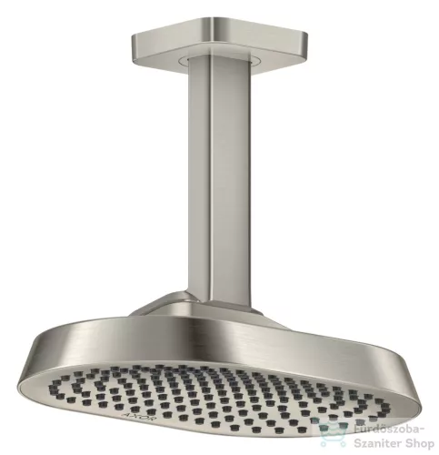 Hansgrohe AXOR SHOWERSPHERE Ecosmart 25x16 cm-es 1 jet mennyezeti esőztető zuhanykarral, rozsdamentes acél hatású 39764800
