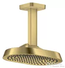 Hansgrohe AXOR SHOWERSPHERE Ecosmart 25x16 cm-es 1 jet mennyezeti esőztető zuhanykarral, szálcsiszolt sárgaréz 39764950