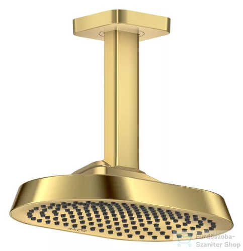 Hansgrohe AXOR SHOWERSPHERE Ecosmart 25x16 cm-es 1 jet mennyezeti esőztető zuhanykarral, polírozott arany hatású 39764990
