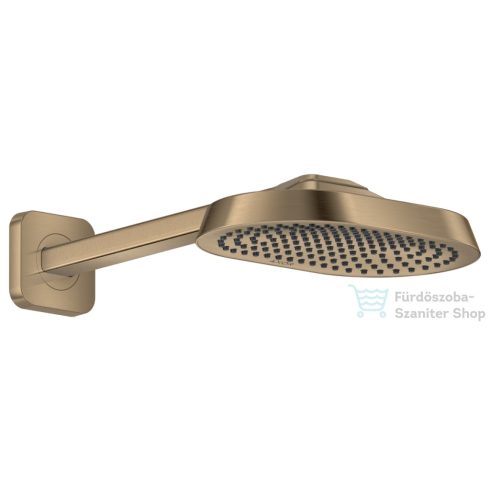 Hansgrohe AXOR SHOWERSPHERE Ecosmart+ 25x16 cm-es esőztető zuhanykarral, szálcsiszolt bronz 39770140