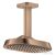 Hansgrohe AXOR SHOWERSPHERE Ecosmart+ 25x16 cm-es 1 jet mennyezeti esőztető zuhanykarral, szálcsiszolt vörös arany hatású 39771310