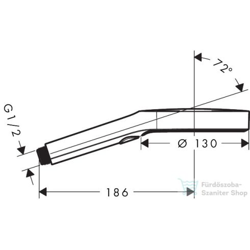 Hansgrohe AXOR SHOWERSOLUTIONS 3 jet kézizuhany, szálcsiszolt fekete króm 39772340