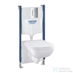   Grohe SOLIDO falra szerelhető WC szett, Start Edge wc és soft close ülőkével, Grohe Even króm nyomólappal 39816000