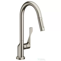   Hansgrohe AXOR CITTERIO Ecosmart kihúzható fejes mosogató csaptelep 250 2 jet, rozsdamentes acél hatású 39832800